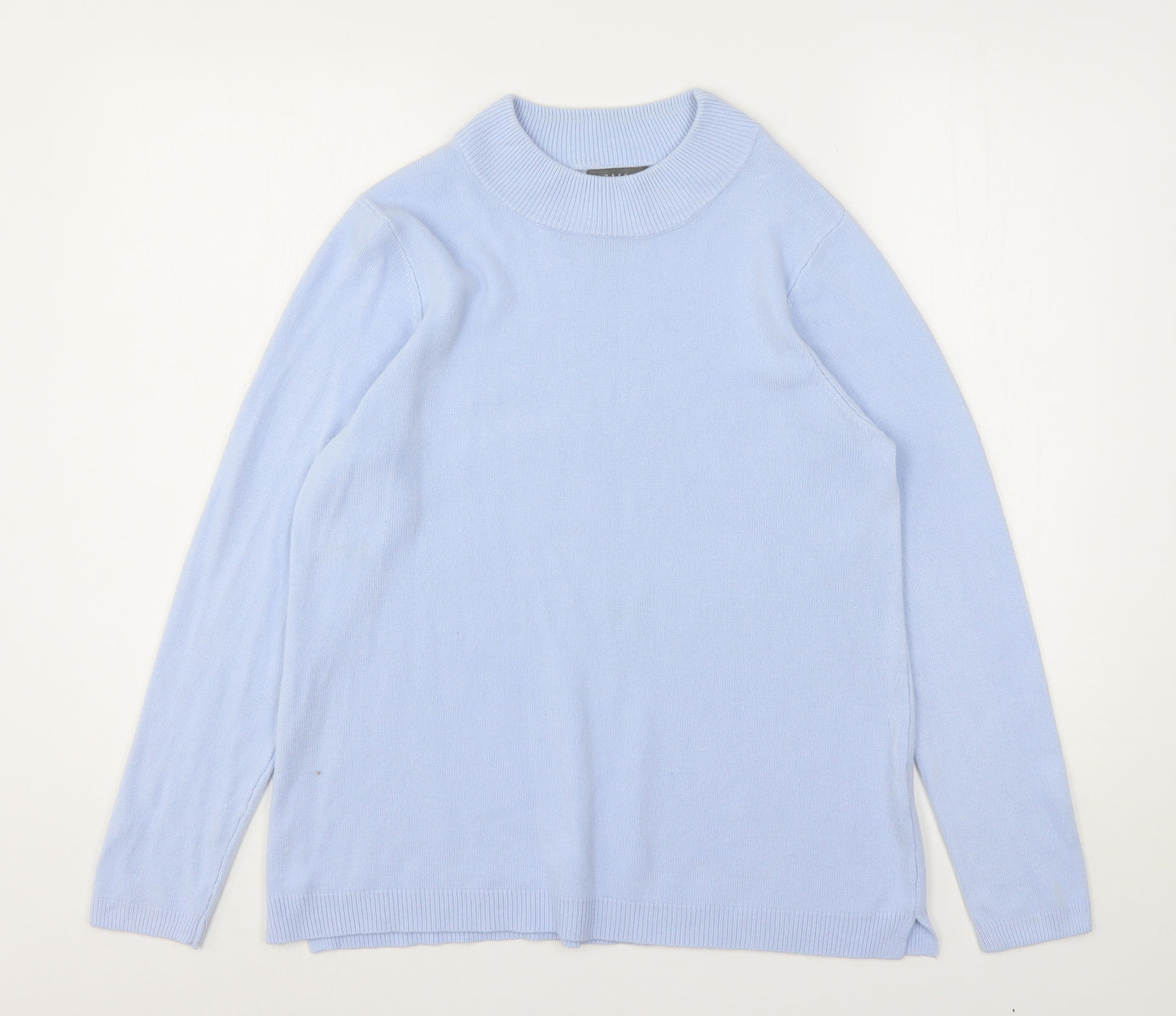 Papaya Womens Blue Round Neck  Acrylic Pullover Jumper Size 18