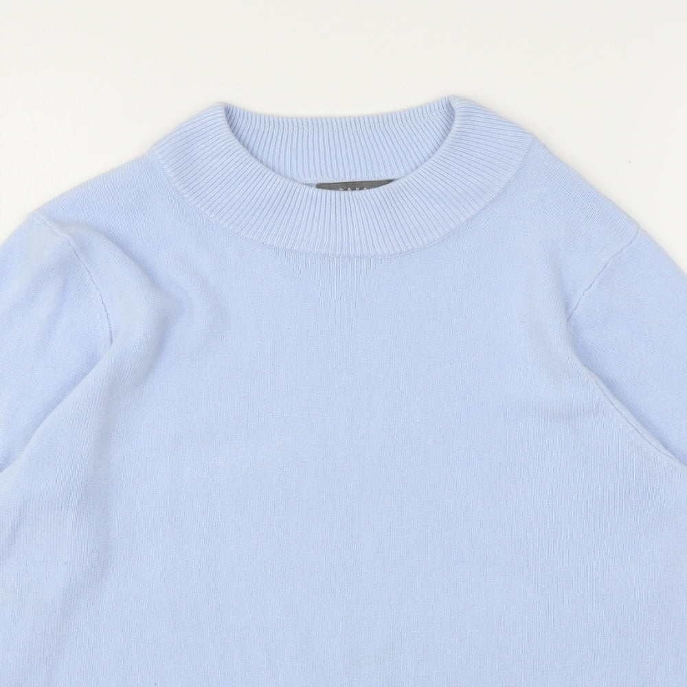 Papaya Womens Blue Round Neck  Acrylic Pullover Jumper Size 18