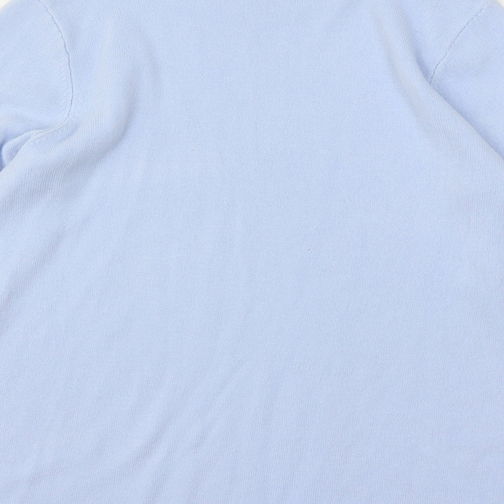 Papaya Womens Blue Round Neck  Acrylic Pullover Jumper Size 18