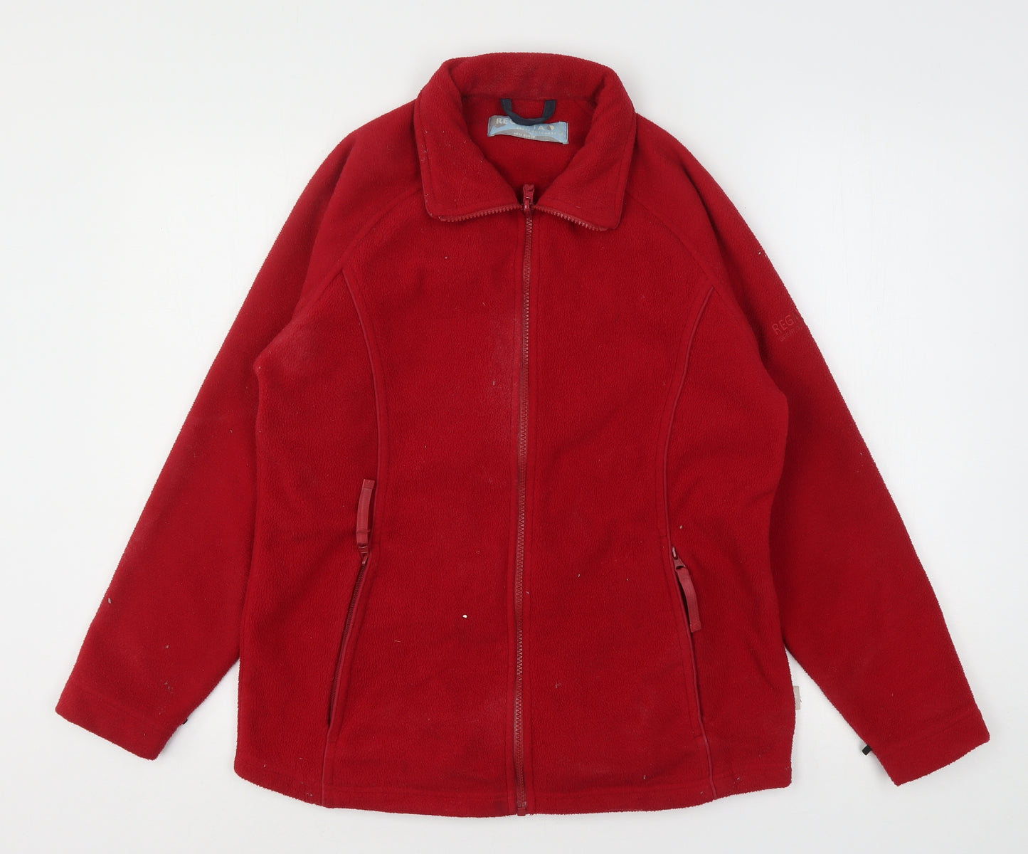 Regatta Womens Red  Polyester Full Zip Sweatshirt Size 10