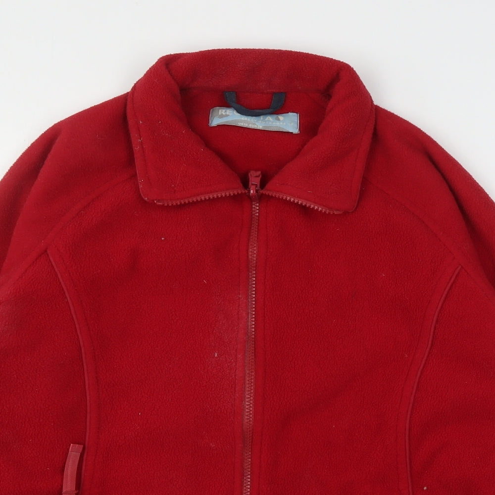 Regatta Womens Red  Polyester Full Zip Sweatshirt Size 10