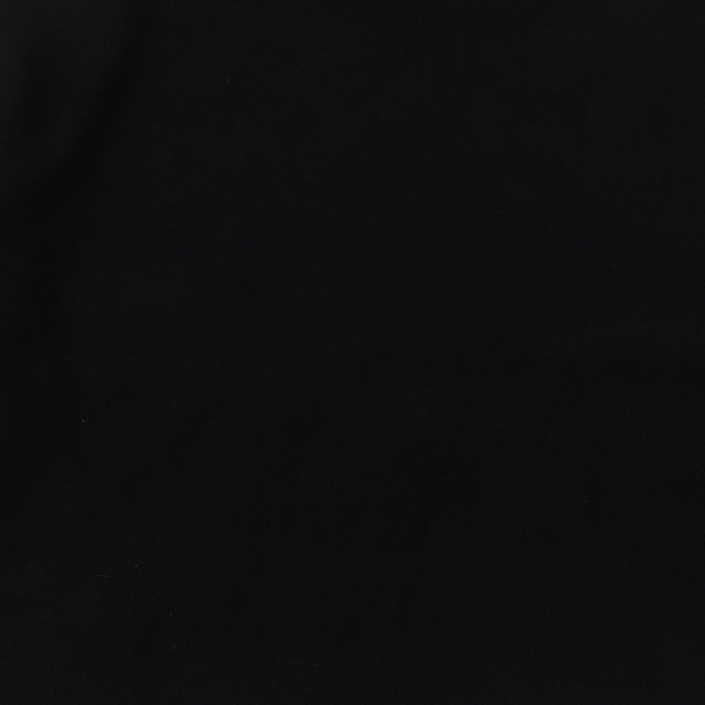 Marks and Spencer Womens Black Round Neck  Acrylic Pullover Jumper Size L