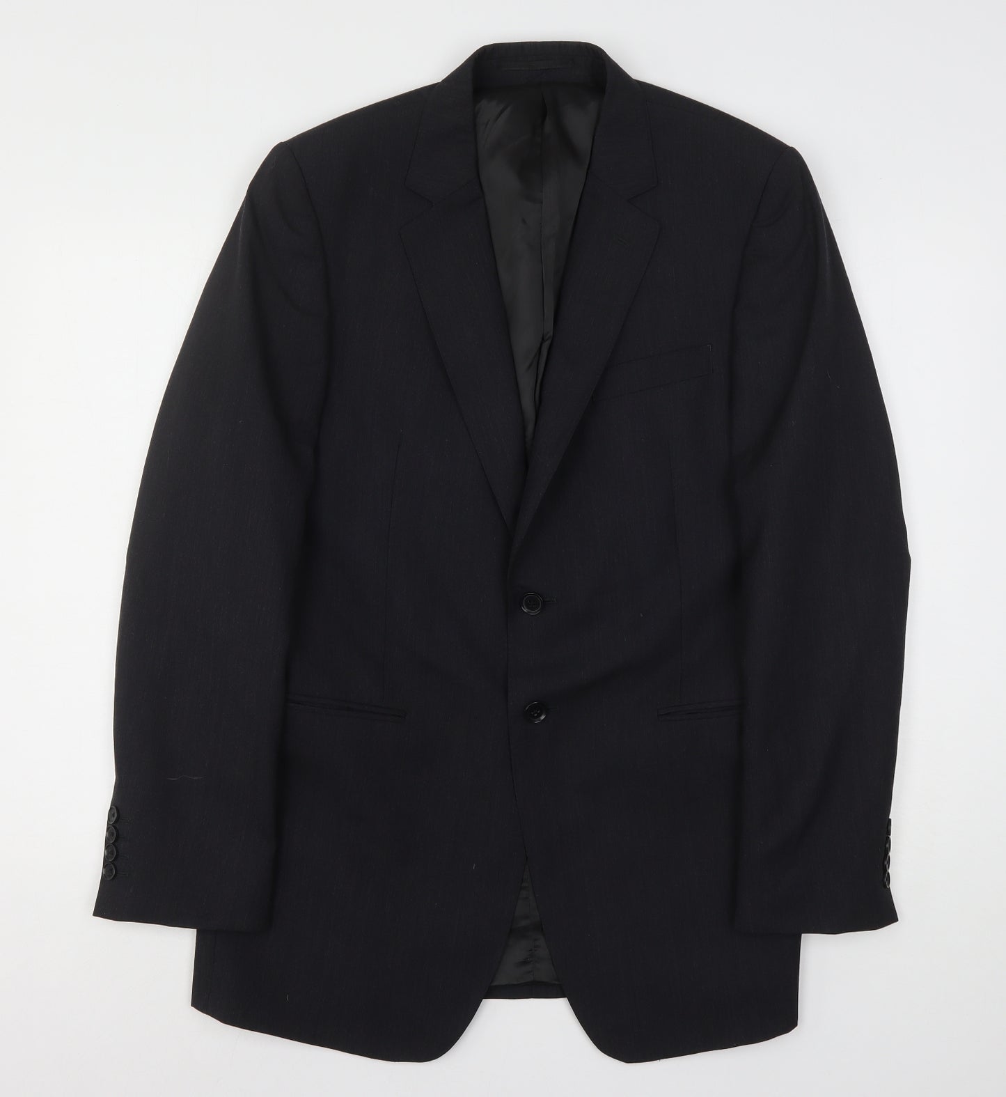 Jaeger Mens Black  Wool Jacket Suit Jacket