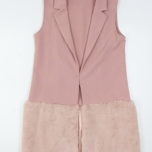 Select Womens Pink  Polyester Jacket Blazer Size 8