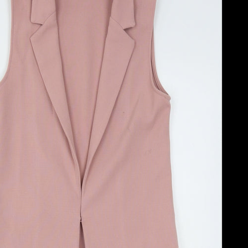 Select Womens Pink  Polyester Jacket Blazer Size 8