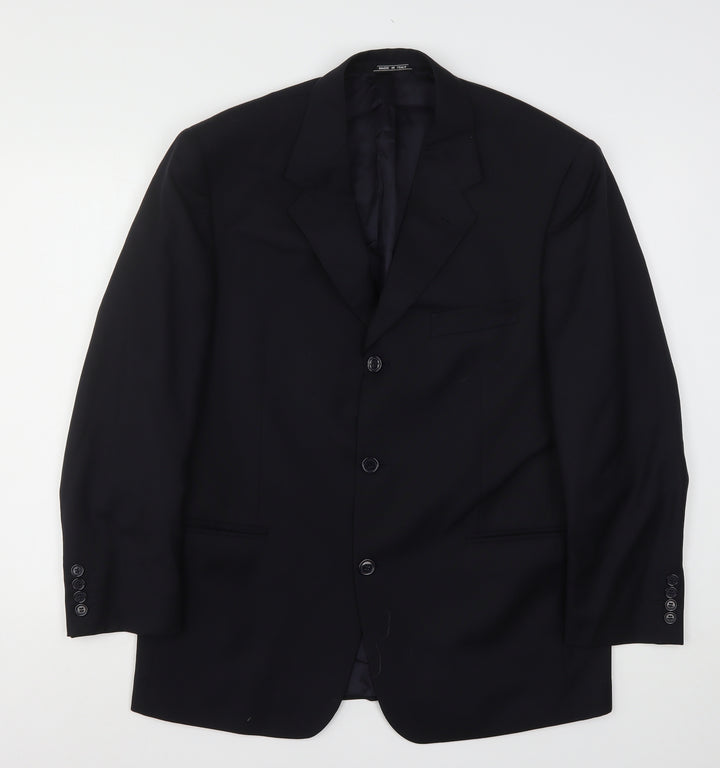 Ithitex Mens Blue  Wool Jacket Suit Jacket