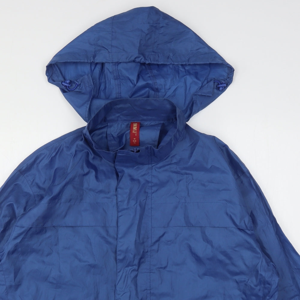 Denim & Co. Womens Blue   Rain Coat Coat Size 18