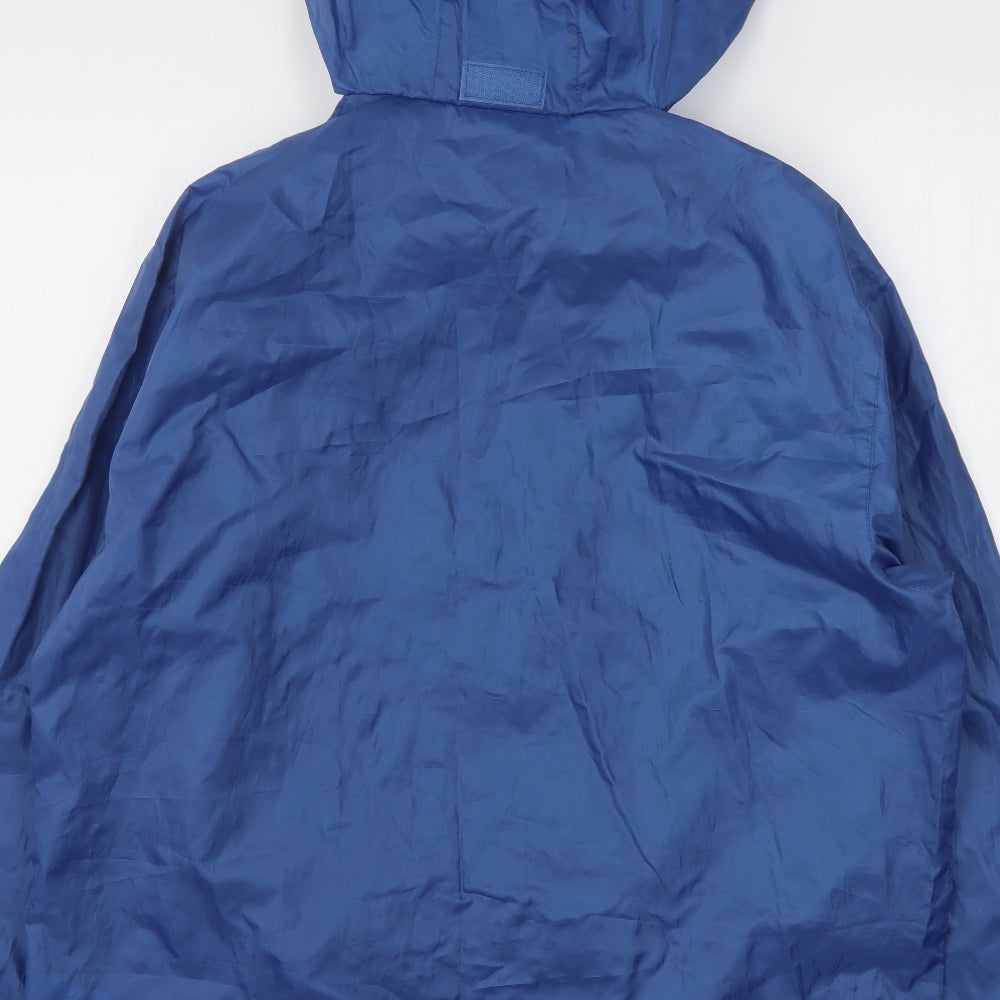 Denim & Co. Womens Blue   Rain Coat Coat Size 18