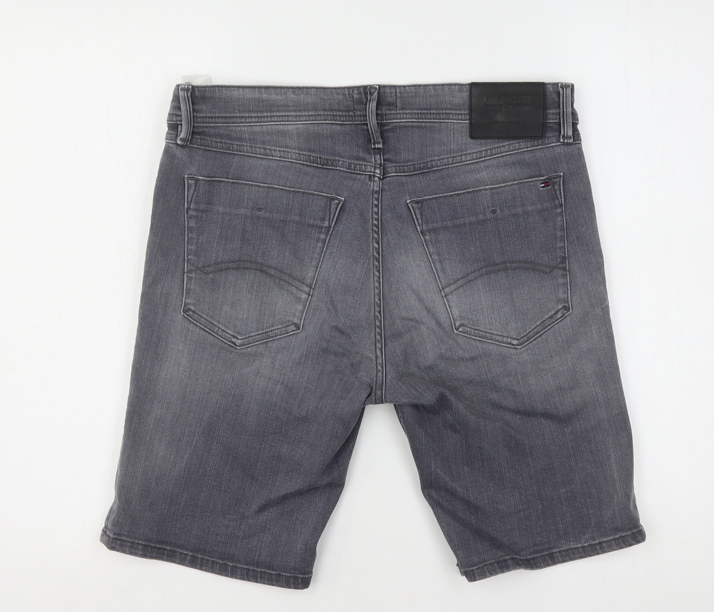 Tommy Hilfiger Mens Grey  Cotton Bermuda Shorts Size 32 L10 in Regular Button