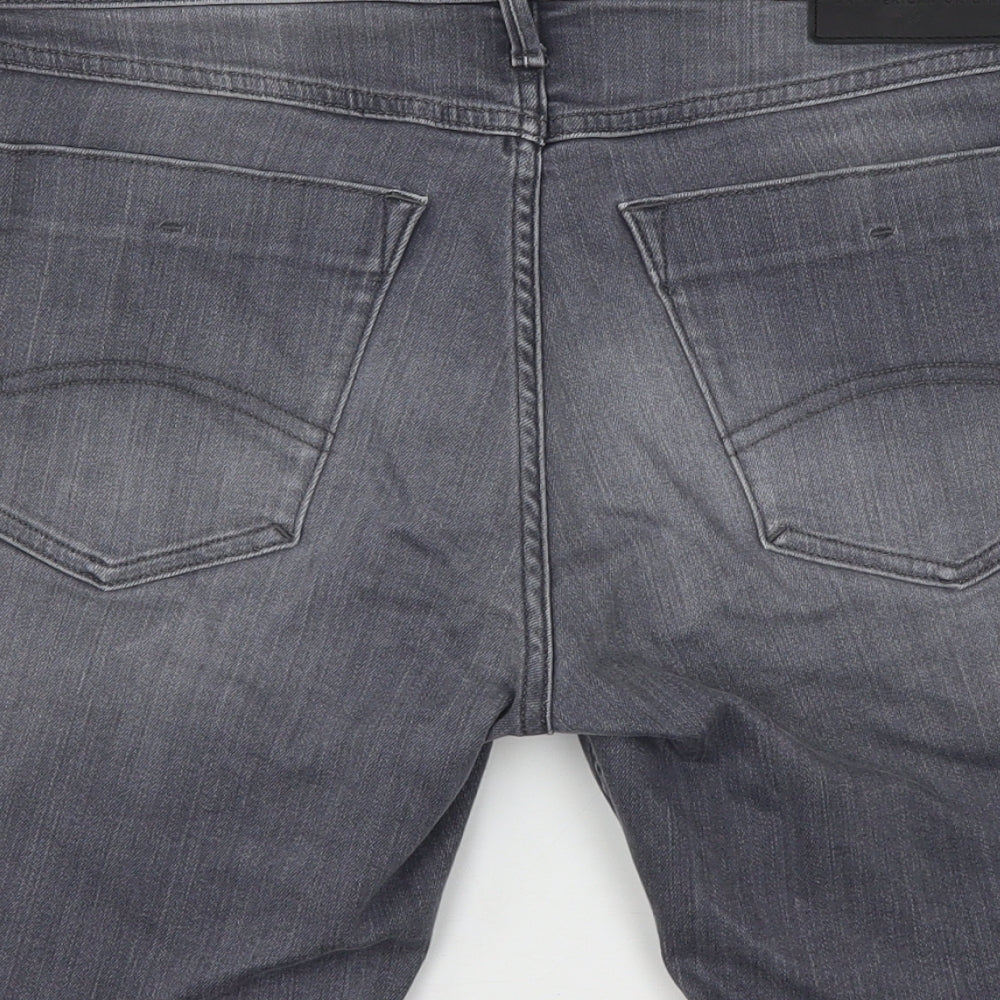 Tommy Hilfiger Mens Grey  Cotton Bermuda Shorts Size 32 L10 in Regular Button