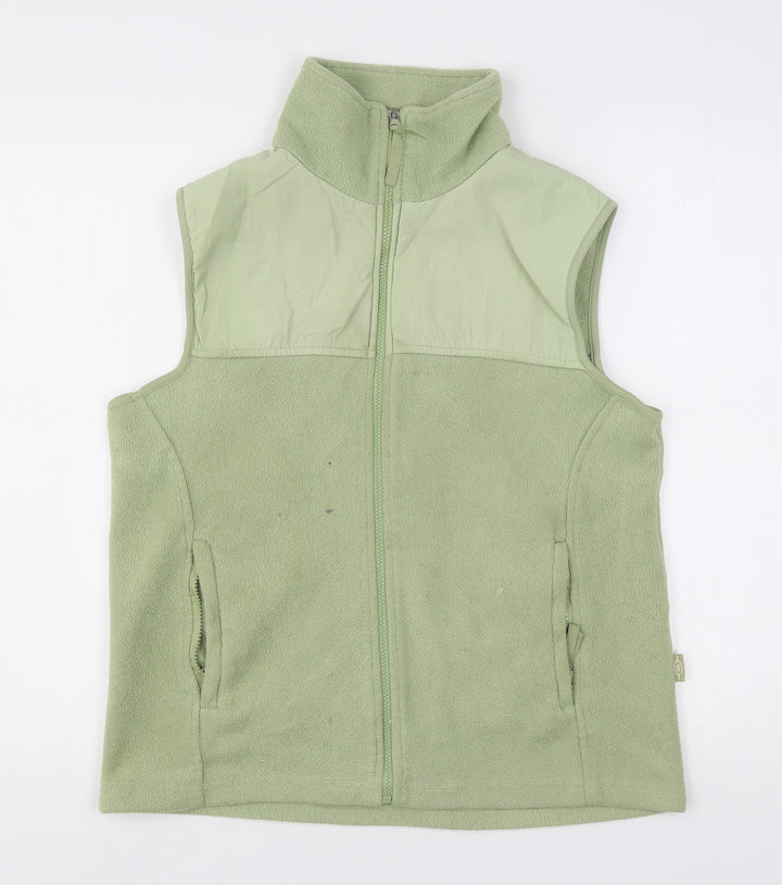 Bonmarché Womens Green  Polyester Full Zip Sweatshirt Size S
