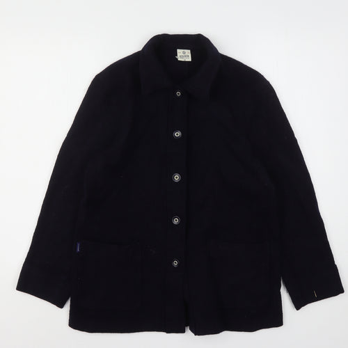 Fisser Womens Blue  Polyester Basic Button-Up Size 12 Collared