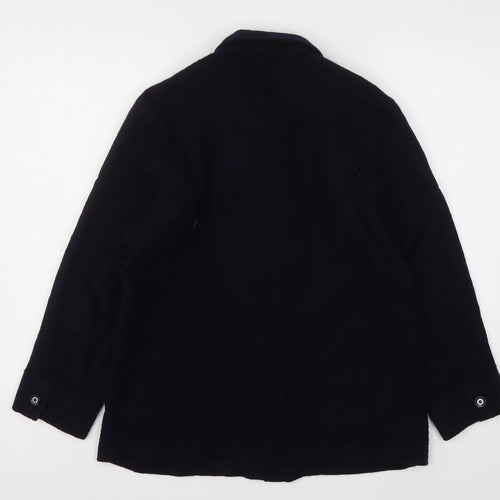 Fisser Womens Blue  Polyester Basic Button-Up Size 12 Collared