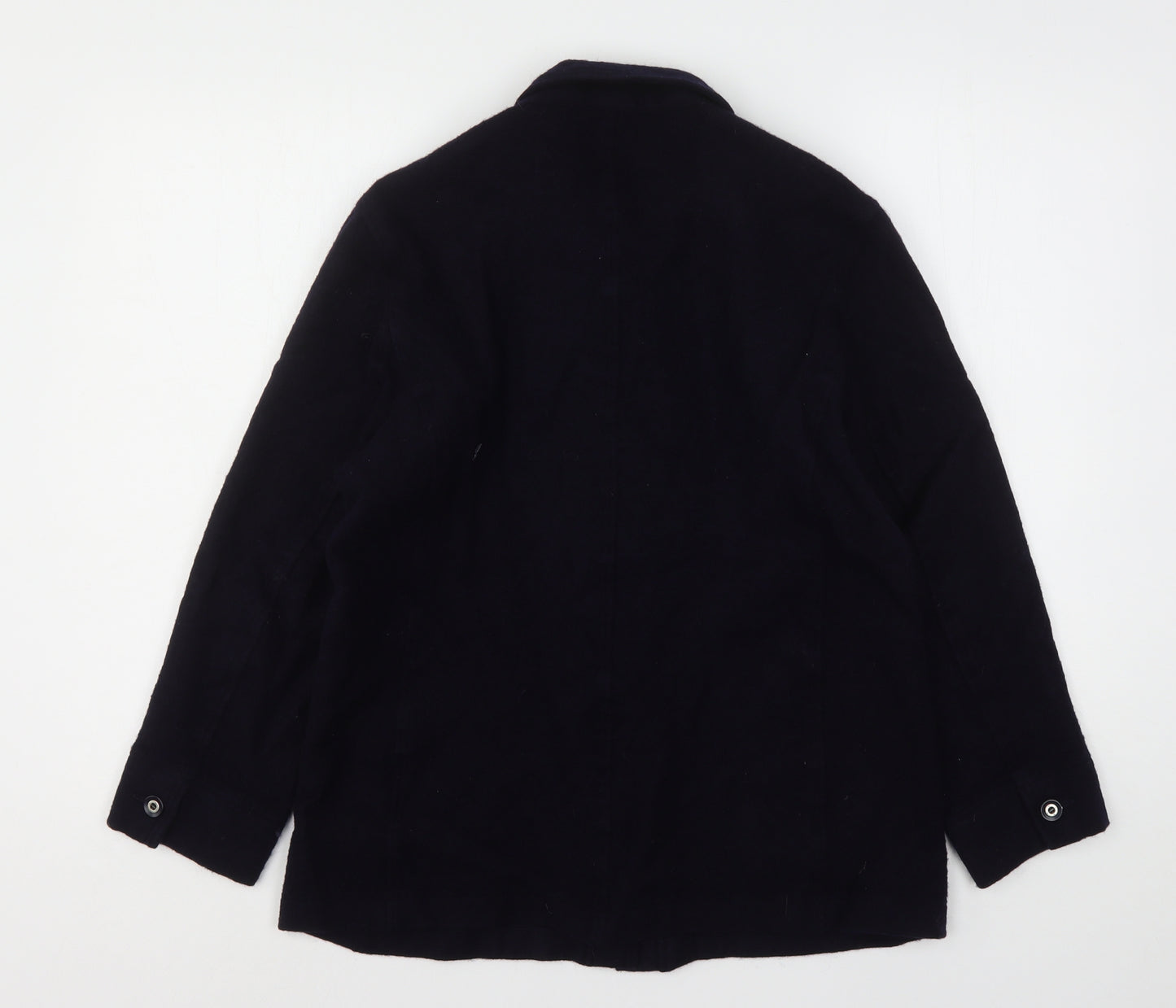 Fisser Womens Blue  Polyester Basic Button-Up Size 12 Collared