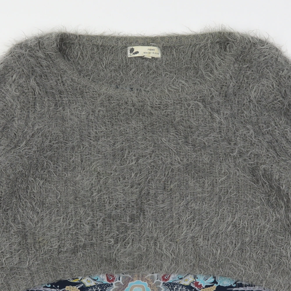 NEXT Womens Multicoloured Round Neck Paisley Polyester Pullover Jumper Size 14   - Jumper with blouse