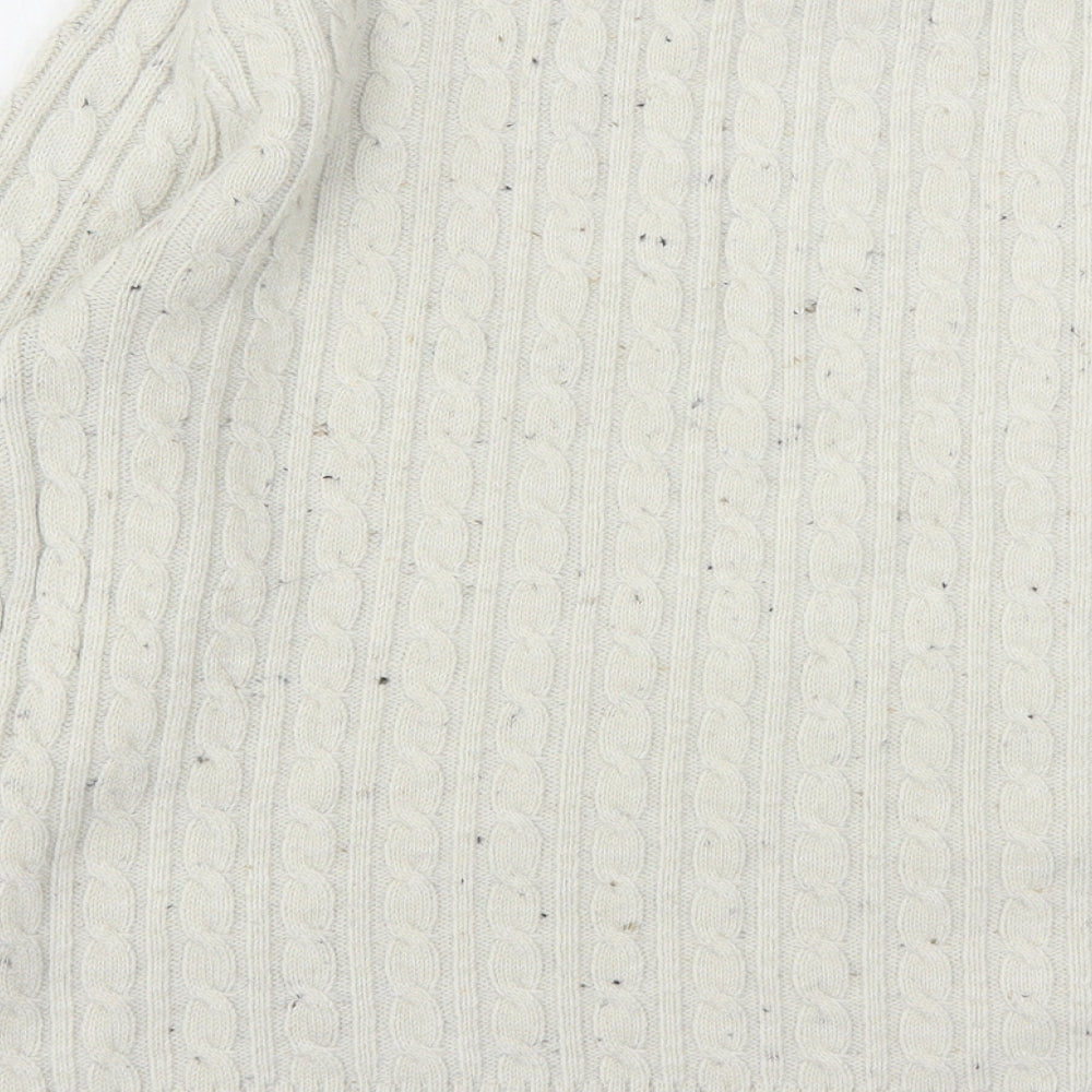 CHIC Womens Ivory Round Neck  Acrylic Pullover Jumper Size L