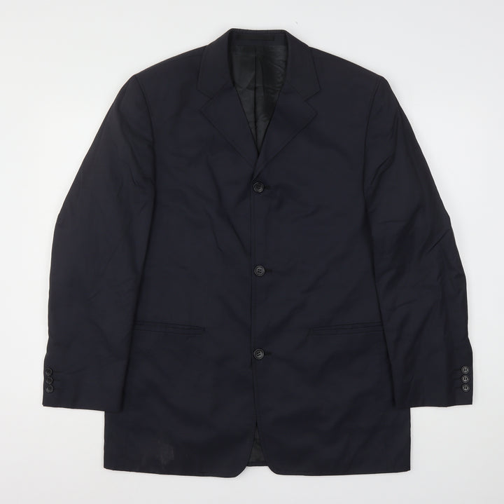 Milan Collection  Mens Blue  Cotton Jacket Suit Jacket