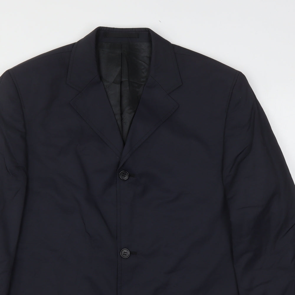 Milan Collection  Mens Blue  Cotton Jacket Suit Jacket