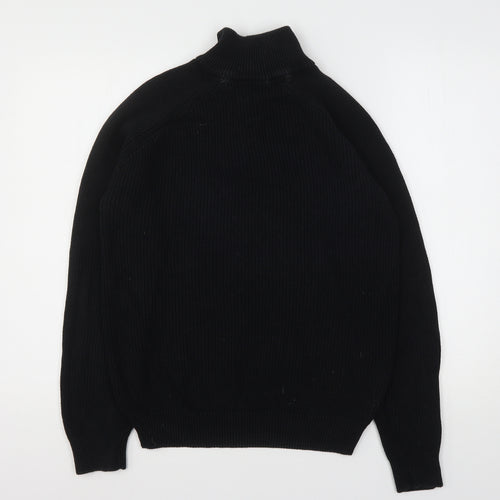 Haworth Mens Black  Cotton Pullover Sweatshirt Size M