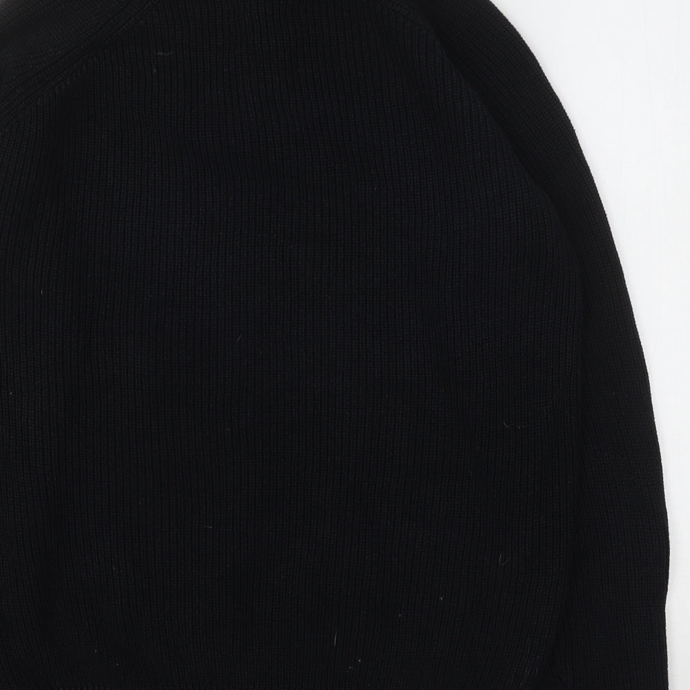 Haworth Mens Black  Cotton Pullover Sweatshirt Size M