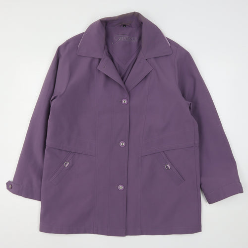 Tinessi Womens Purple   Overcoat Coat Size 14