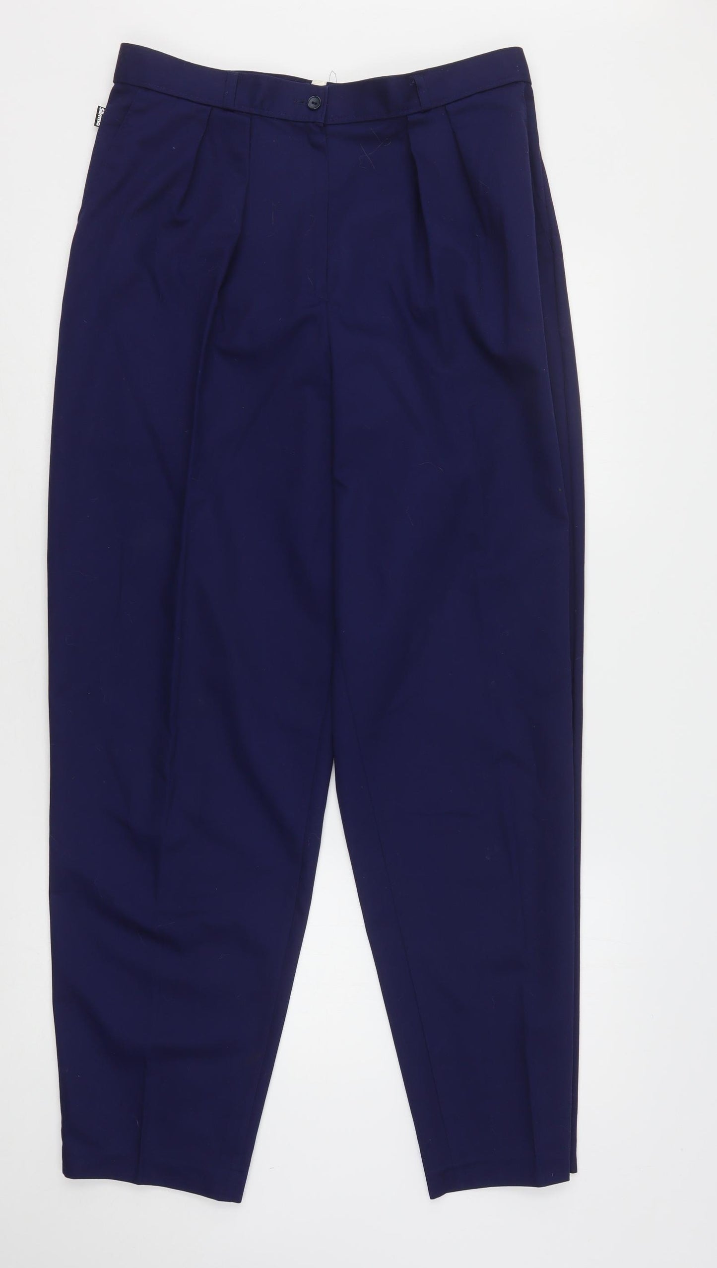 Slimma Womens Blue  Polyester Trousers  Size 18 L31 in Regular Button