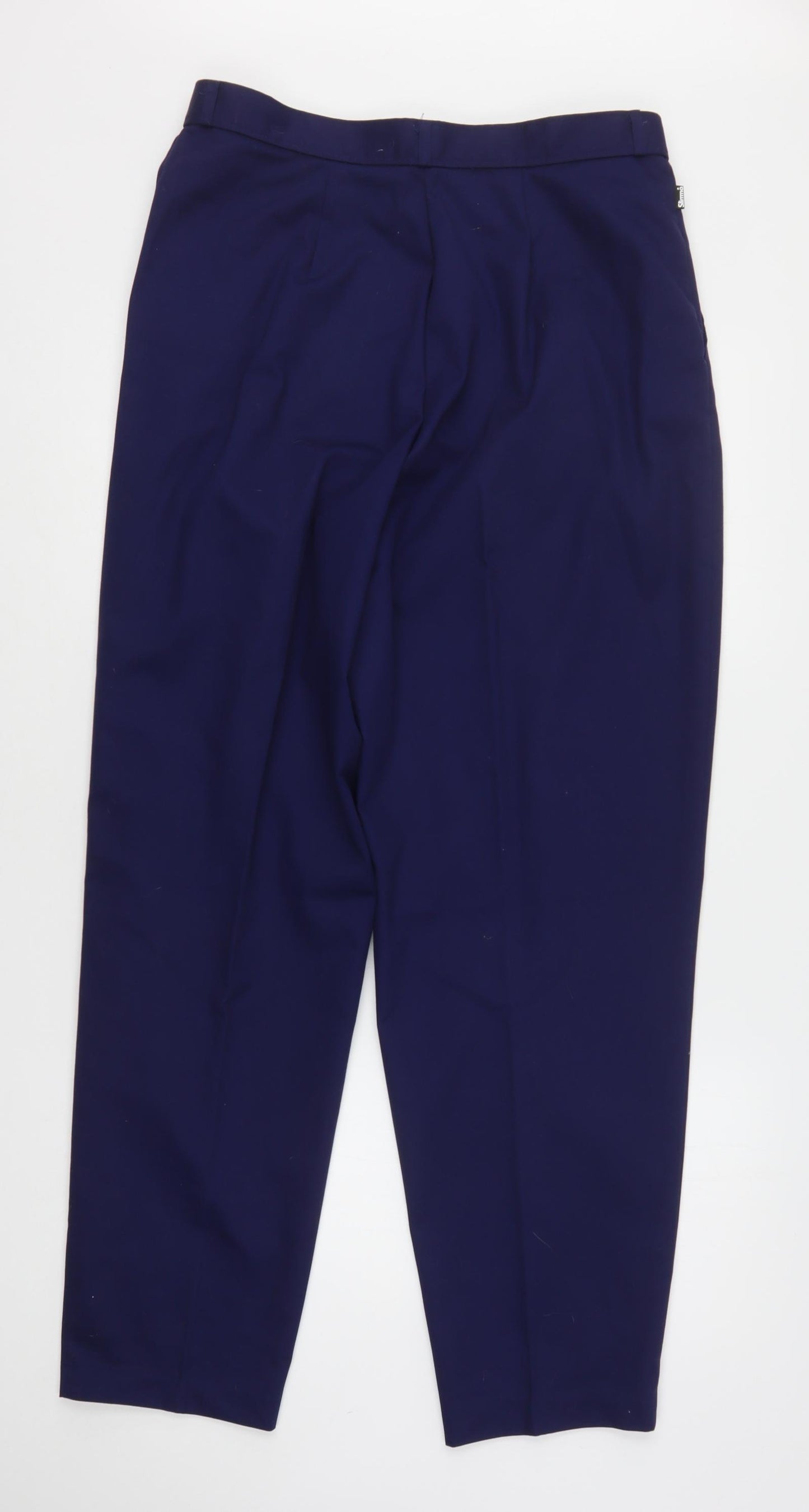 Slimma Womens Blue  Polyester Trousers  Size 18 L31 in Regular Button