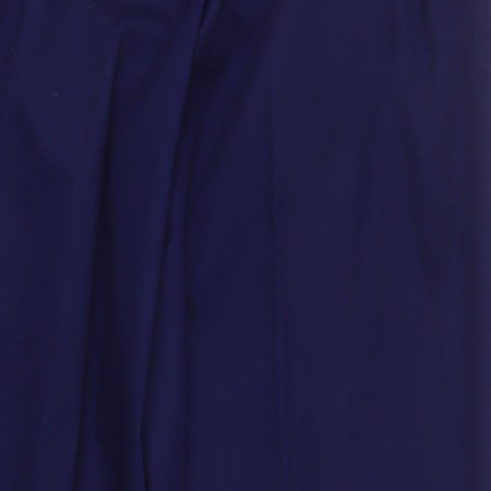 Slimma Womens Blue  Polyester Trousers  Size 18 L31 in Regular Button