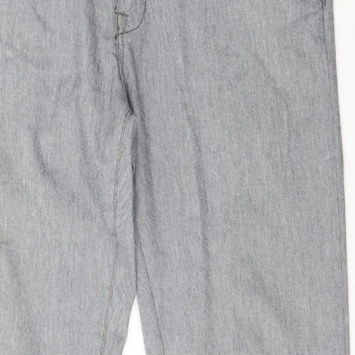 Livergy Mens Grey  Cotton Chino Trousers Size 34 L32 in Regular