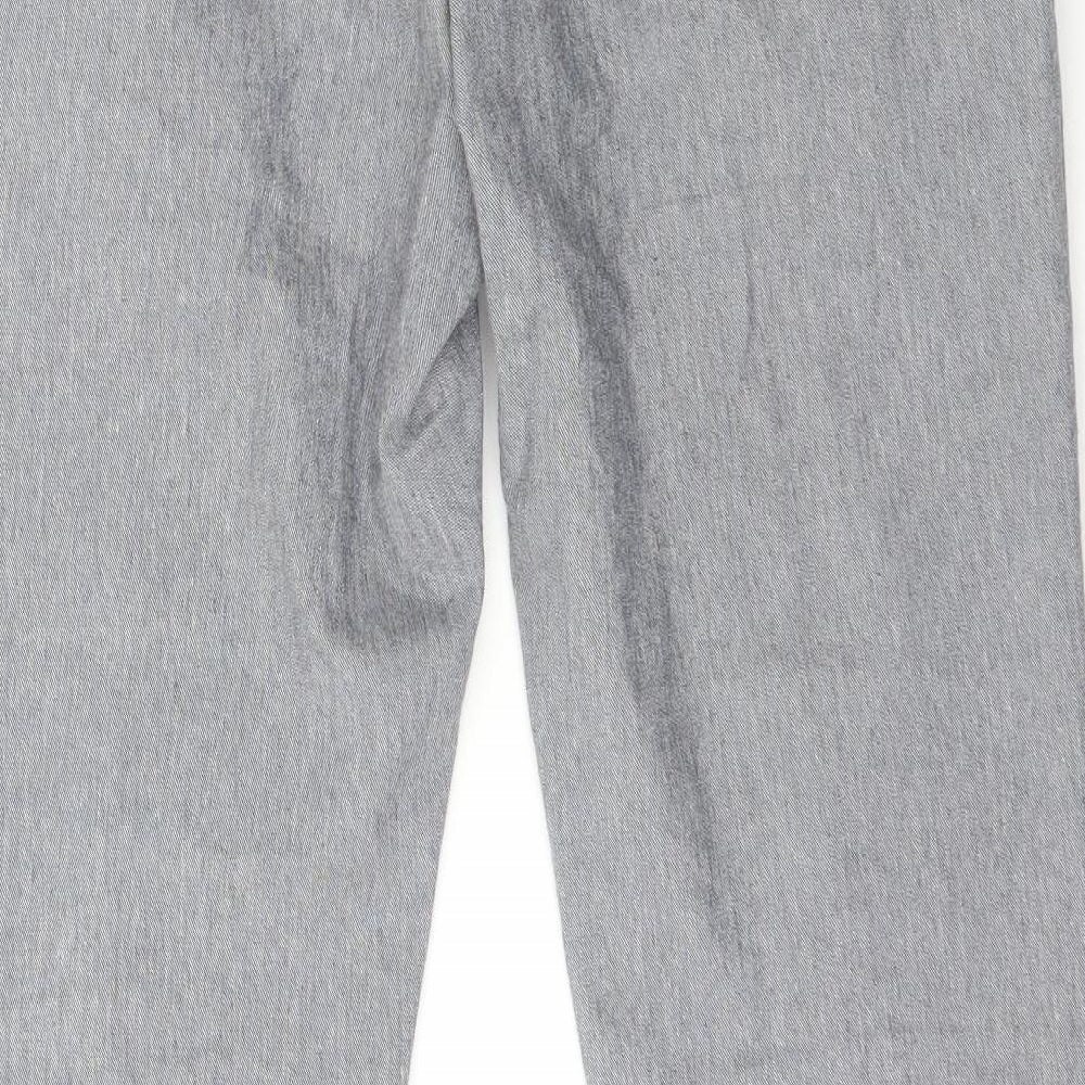 Livergy Mens Grey  Cotton Chino Trousers Size 34 L32 in Regular