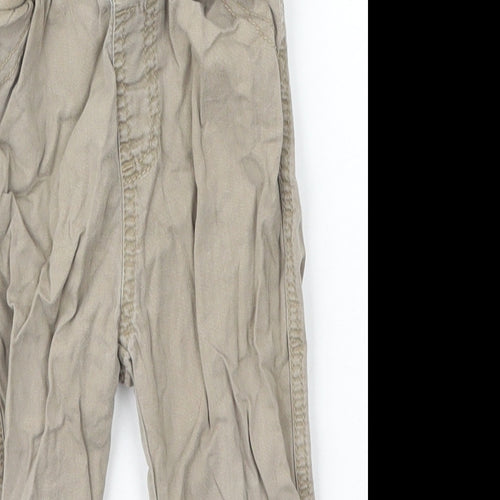 George Boys Beige  Cotton Jogger Trousers Size 12-18 Months