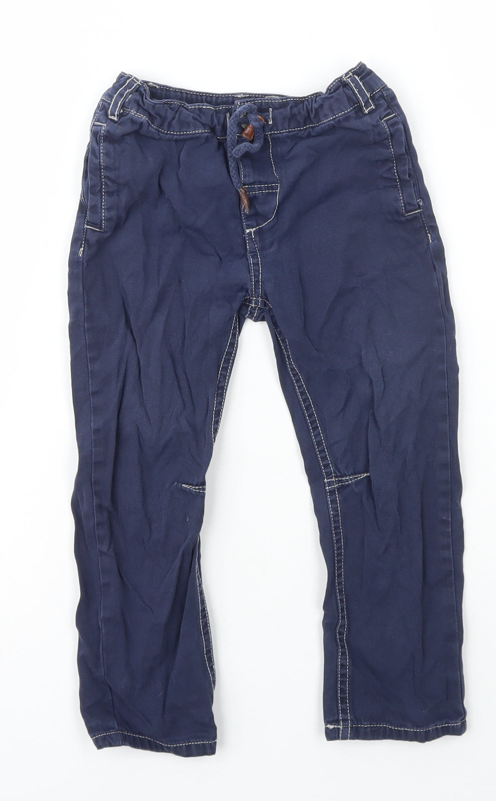 Mothercare Boys Blue  Cotton Capri Jeans Size 12-18 Months