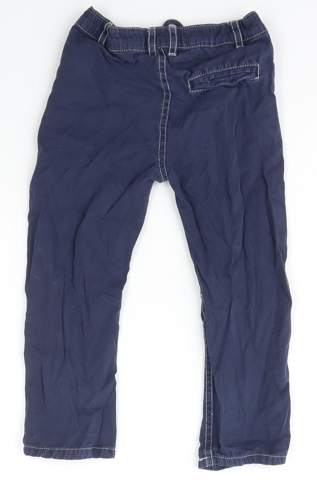 Mothercare Boys Blue  Cotton Capri Jeans Size 12-18 Months