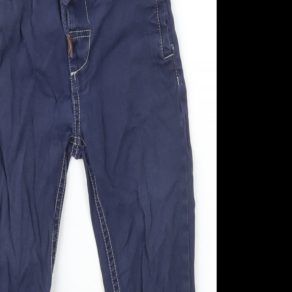 Mothercare Boys Blue  Cotton Capri Jeans Size 12-18 Months
