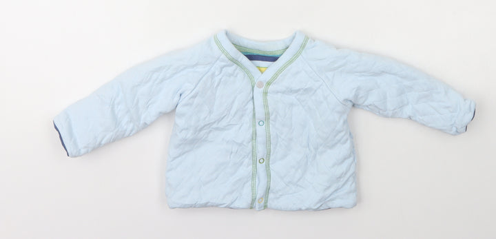 Marks and Spencer Boys Blue Quilted Coat Size 6-9 Months