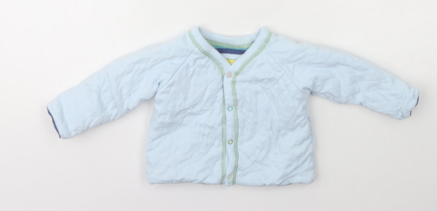 Marks and Spencer Boys Blue   Quilted Coat Size 6-9 Months