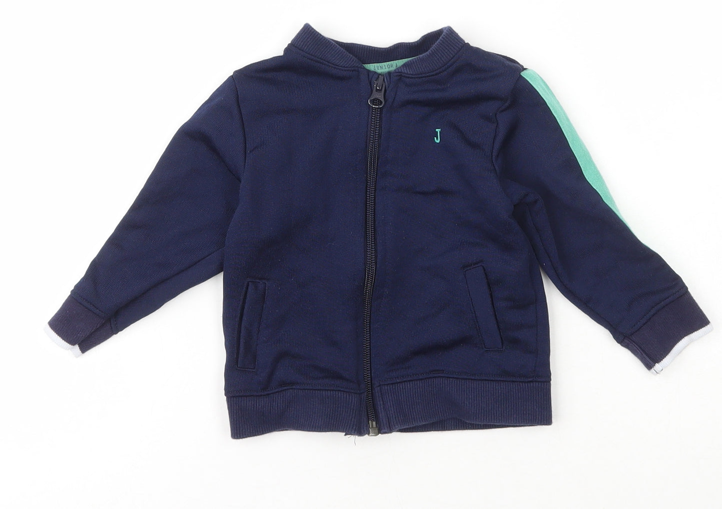 Jasper Conran Boys Blue  Cotton Full Zip Jumper Size 9-12 Months