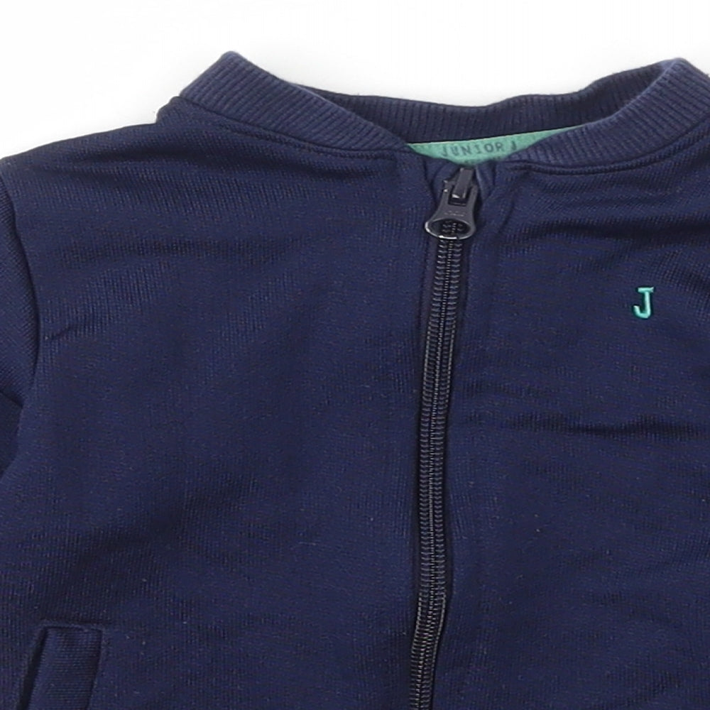 Jasper Conran Boys Blue  Cotton Full Zip Jumper Size 9-12 Months