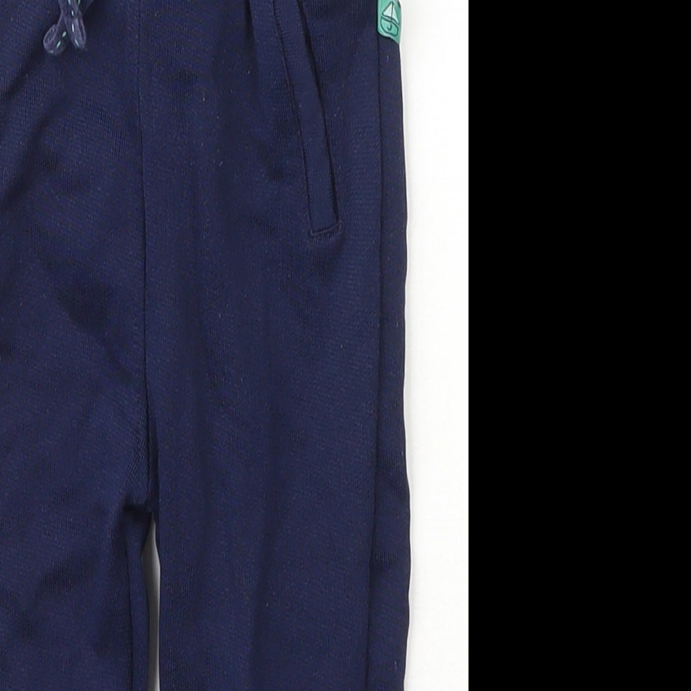 Jasper Conran Boys Blue  Cotton Jogger Trousers Size 9-12 Months
