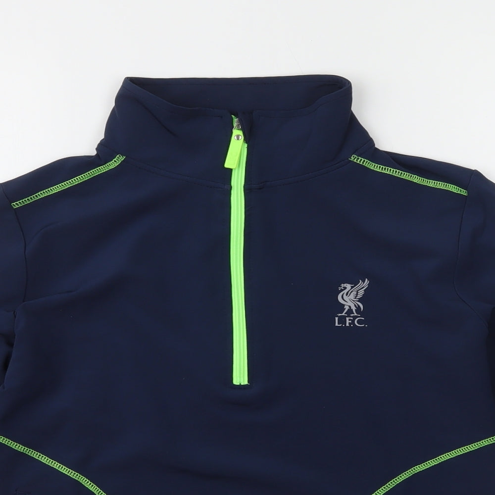 Liverpool FC Womens Blue  Polyester Pullover Casual Size 8 High Neck