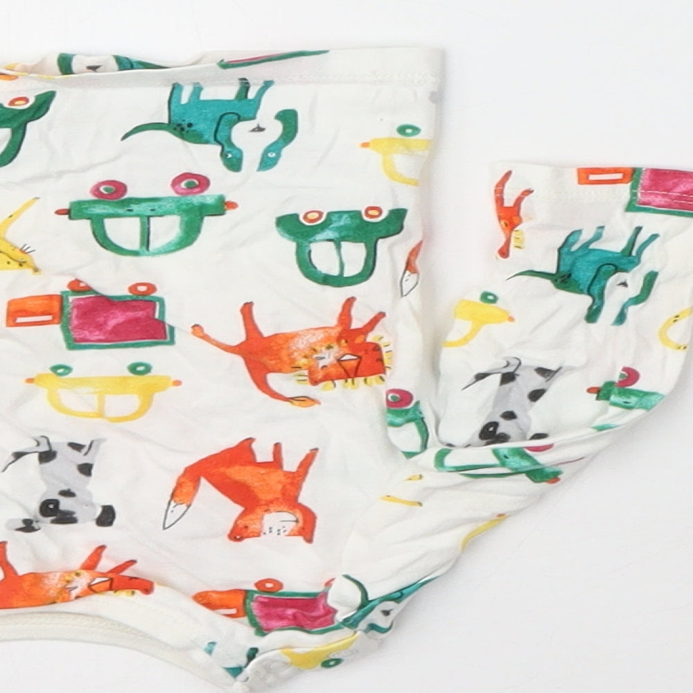 NEXT Girls Ivory Geometric Cotton Capri Pyjama Set Size 3-6 Months