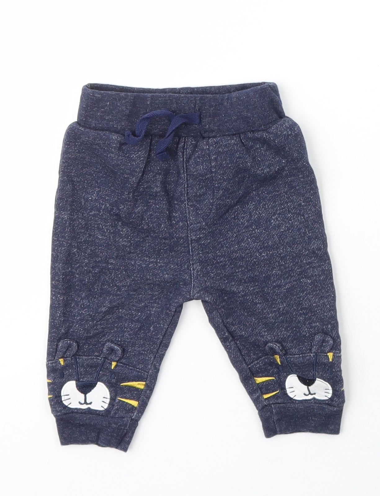 Primark  Boys Blue  Cotton Jogger Trousers Size 3-6 Months