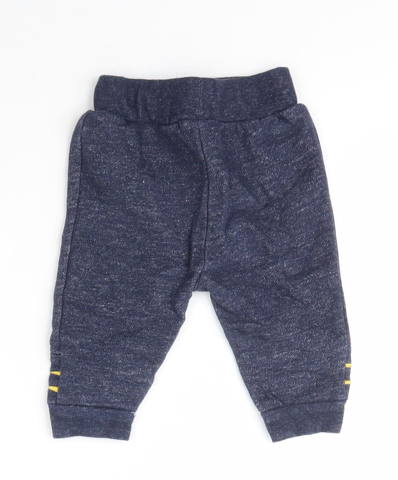 Primark  Boys Blue  Cotton Jogger Trousers Size 3-6 Months