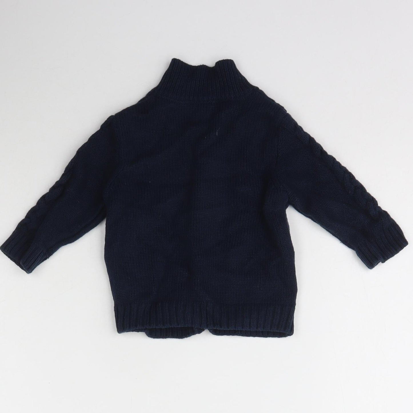 Matalan Boys Blue  Cotton Cardigan Jumper Size 0-3 Months
