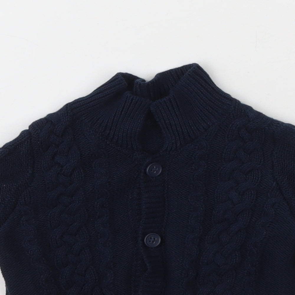 Matalan Boys Blue  Cotton Cardigan Jumper Size 0-3 Months