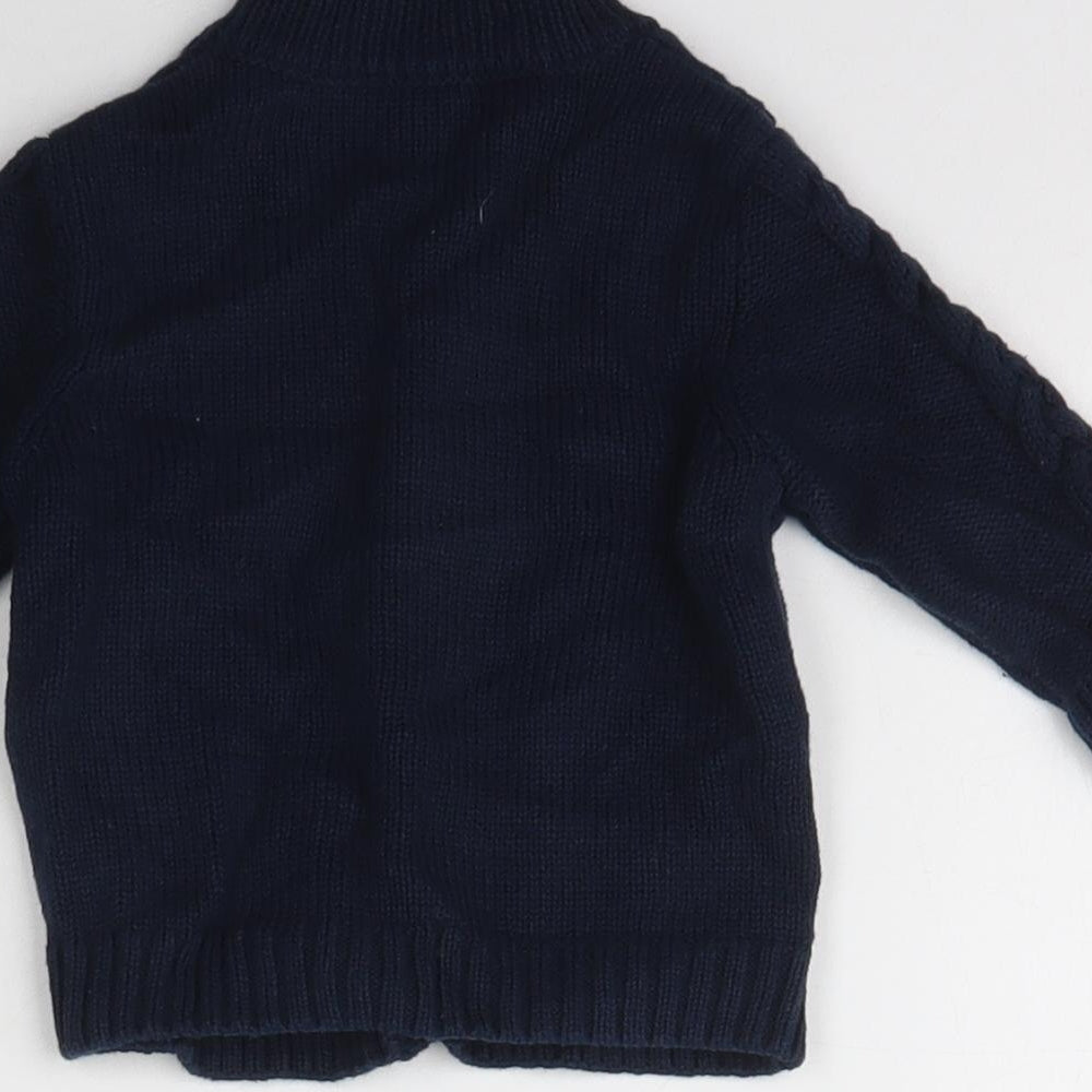 Matalan Boys Blue  Cotton Cardigan Jumper Size 0-3 Months