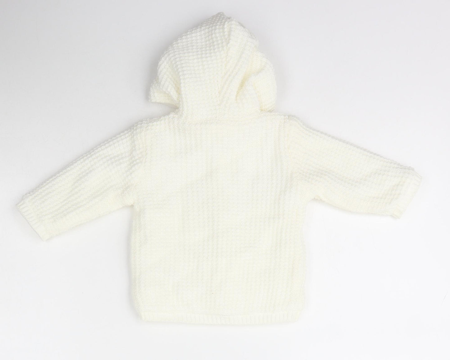 George Girls White  Polyester Cardigan Jumper Size 3-6 Months