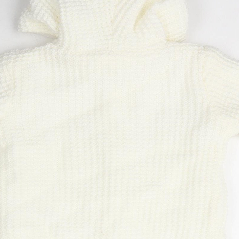 George Girls White  Polyester Cardigan Jumper Size 3-6 Months
