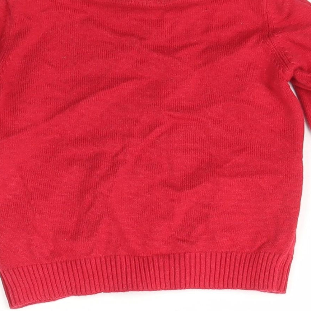 Primark Girls Red  Cotton Pullover Jumper Size 6-9 Months   - Minnie Mouse Disney Christmas