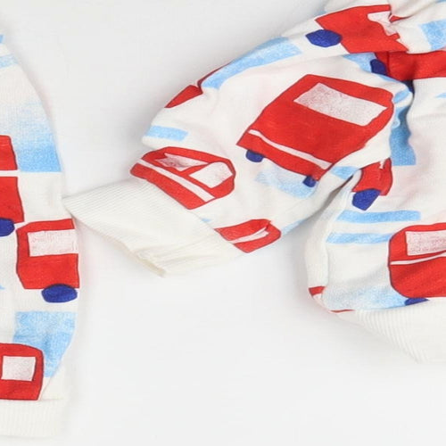 Marks and Spencer Boys White  Cotton Trousers Set Outfit/Set Size 3-6 Months